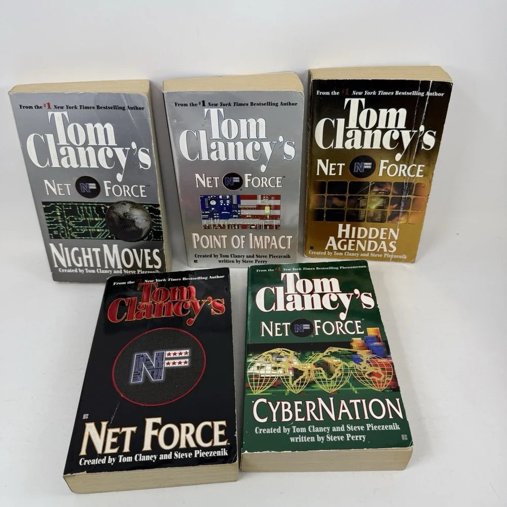 Tom‎ Clancy Paperback Books Lot Net Force Lot Of 5 - Night Moves Cybernation +